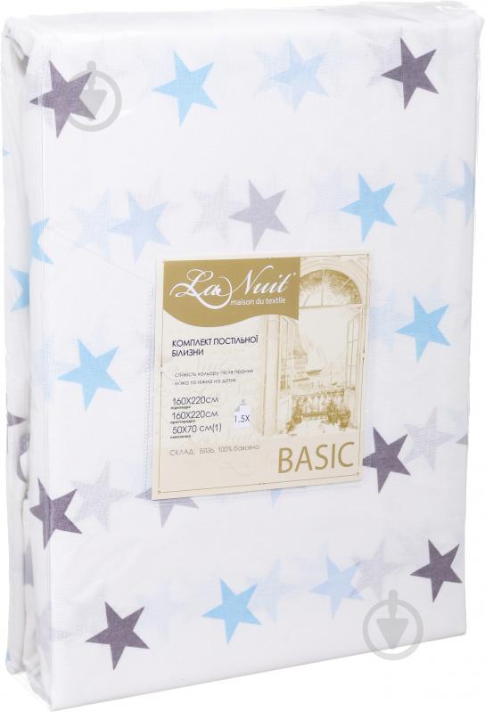 Комплект постельного белья Basic 1.5 белый с принтом La Nuit - фото 2