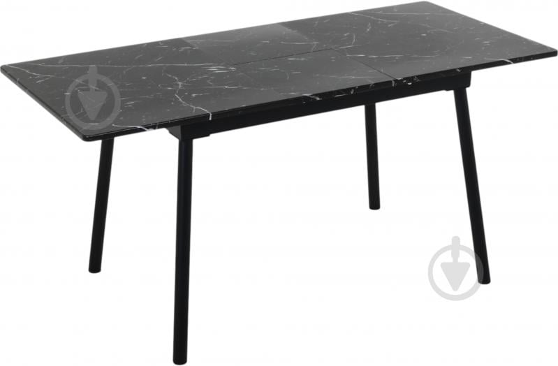 Стол Эдисон 1200(1550)x730x760мм мрамор черный/черный - фото 3