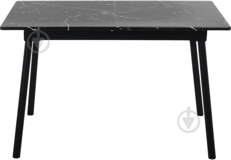 Стол Эдисон 1200(1550)x730x760мм мрамор черный/черный - фото 2