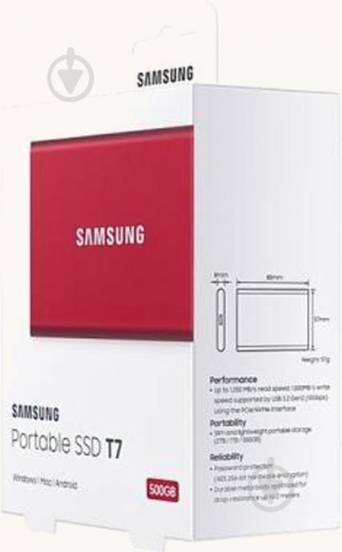 SSD-накопитель Samsung 500GB Portable USB 3.2 3D TLC (MU-PC500R/WW) - фото 7