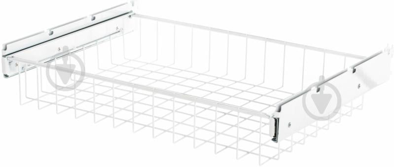 Корзина к гардеробной системе Kolchuga 606x406x100 мм выдвижная с кронштейнами белый - фото 1