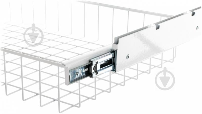 Корзина к гардеробной системе Kolchuga 606x406x100 мм выдвижная с кронштейнами белый - фото 3
