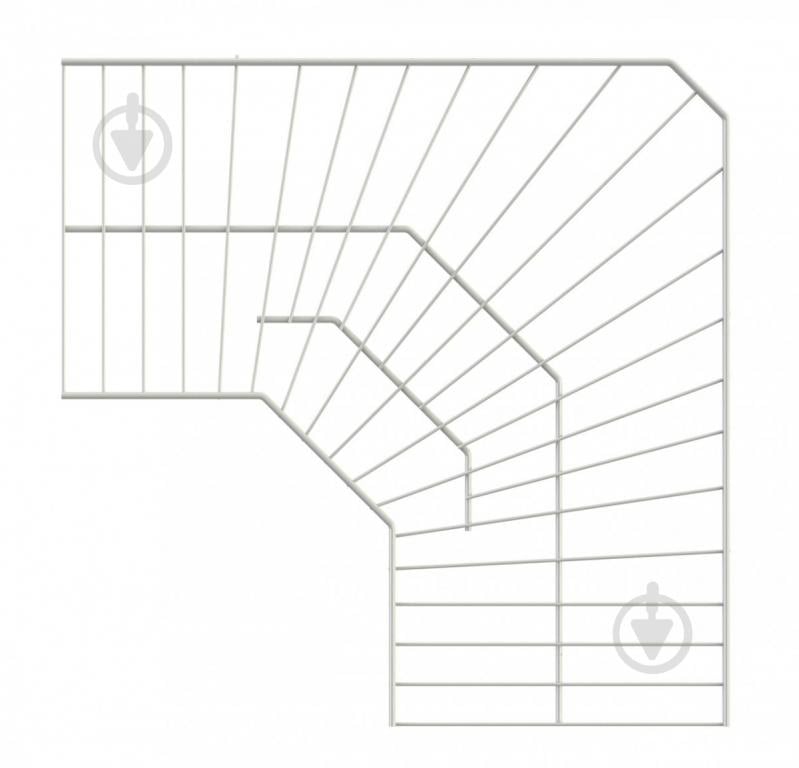 Полка для гардеробной системы Kolchuga угловая 600x306 мм белый - фото 1 Полка для гардеробной системы Kolchuga угловая 600x306 мм белый - фото 1