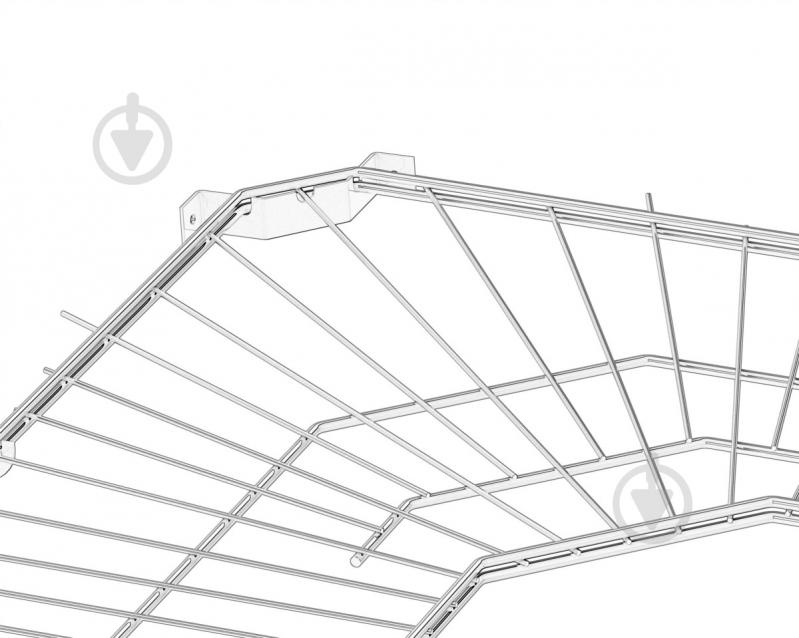 Полка для гардеробной системы Kolchuga угловая 600x306 мм белый - фото 9 Полка для гардеробной системы Kolchuga угловая 600x306 мм белый - фото 9