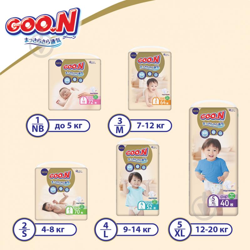 Підгузки Goo.N Premium Soft S 4-8 кг 18 шт. - фото 10