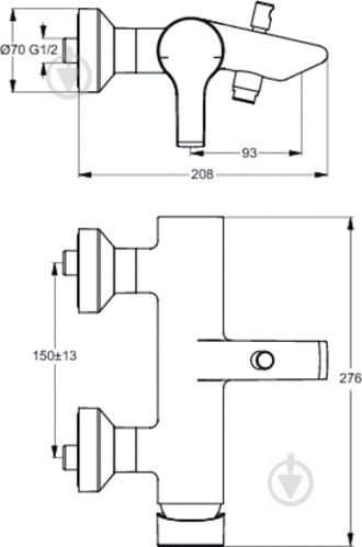 Смеситель для ванны Ideal Standard Active В8069АА - фото 2