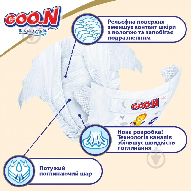 Підгузки Goo.N Premium Soft NB 2-5 кг 72 шт. - фото 4