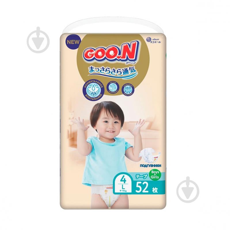 Подгузники Goo.N Premium Soft L 9-14 кг 52 шт. - фото 2