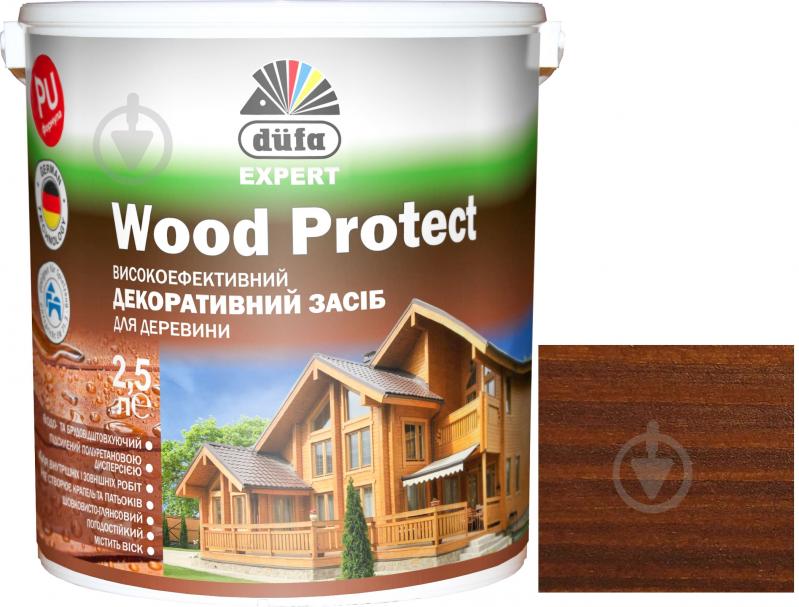 Декоративний засіб Dufa EXPERT Wood Protect горіх шовковистий глянець 2,5 л - фото 1