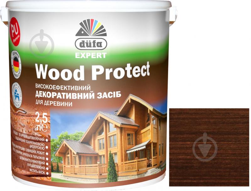 Декоративний засіб Dufa EXPERT Wood Protect палісандр шовковистий глянець 2,5 л - фото 1