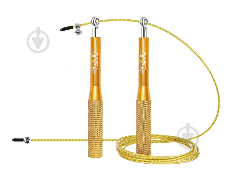 Скакалка 4fizjo швидкісна для кросфіту Speed Rope Gold (P-5907222931158) - фото 1