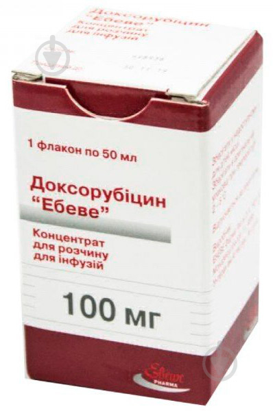 ᐉ Доксорубицин Эбеве для р-ну д/інф. (100 мг) по 50 мл №1 у флак .