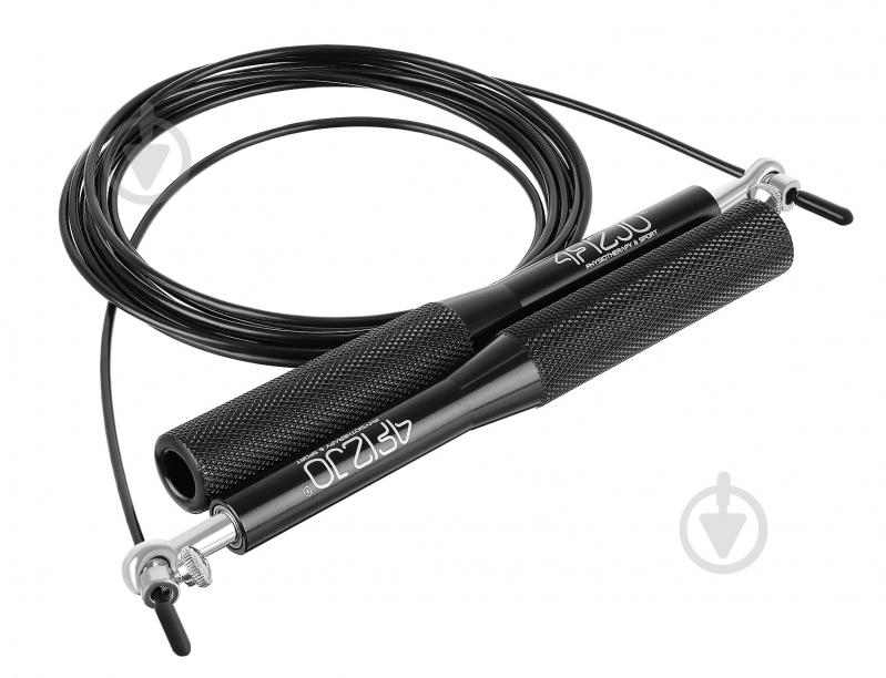 Скакалка 4fizjo скоростная для кроссфита Speed Rope Black (P-5907222931165) - фото 4