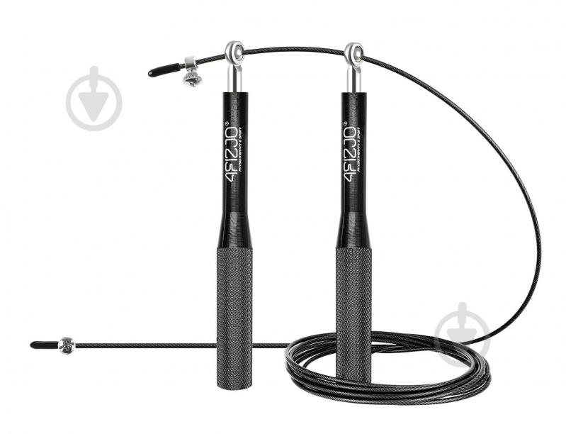 Скакалка 4fizjo скоростная для кроссфита Speed Rope Black (P-5907222931165) - фото 1