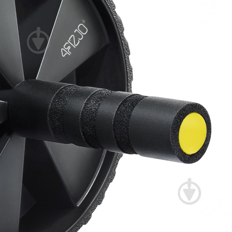 Ролик для преса 4fizjo (гімнастичне колесо) Ab Wheel Black/Yellow (P-5907739314840) - фото 2