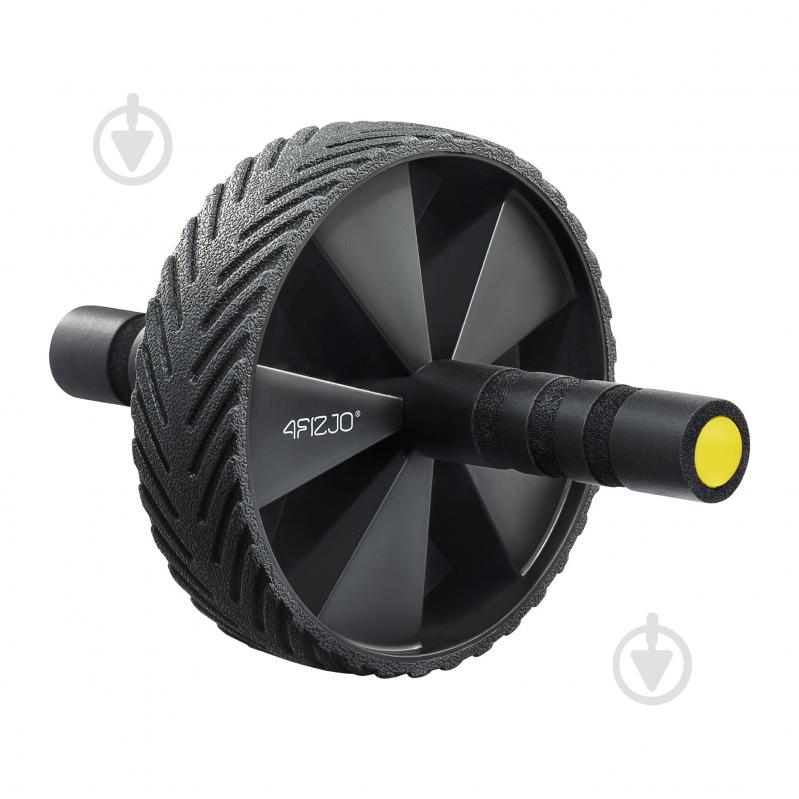 Ролик для преса 4fizjo (гімнастичне колесо) Ab Wheel Black/Yellow (P-5907739314840) - фото 1