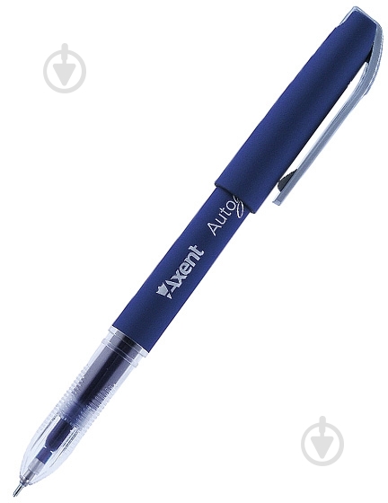 Ручка гелевая Axent Autographe синяя 0.5 - фото 1 Ручка гелевая Axent Autographe синяя 0.5 - фото 1