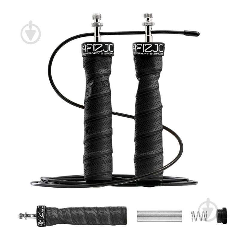 Скакалка 4fizjo скоростная для кроссфита Speed Rope PRO+ Black (P-5907739313164) - фото 1