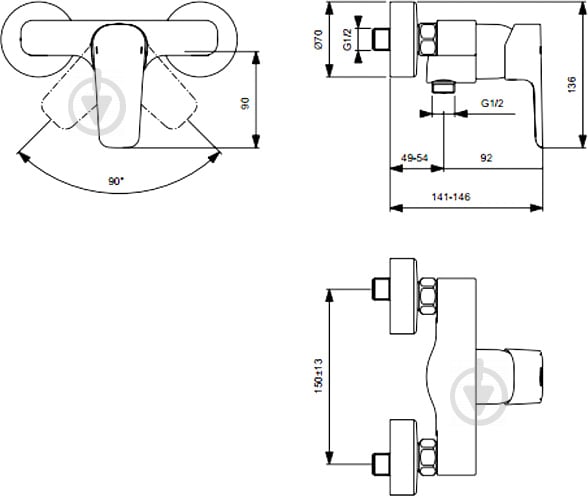 Змішувач для душу Ideal Standard Ceraplan III B0716AA - фото 5