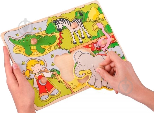 Пазл-вкладыш GoKi Зоопарк 57515G-2 - фото 3