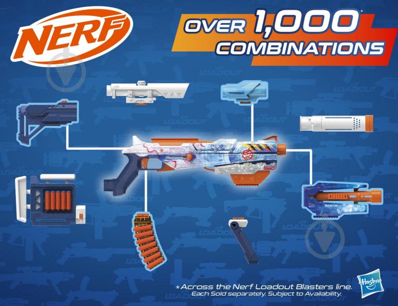 Бластер Nerf Loadout Arctic Zerostriker G1763 - фото 8