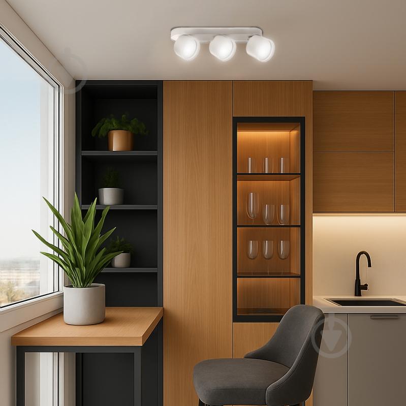 Светильник накладной поворотный Sensio под лампу 3x13 Вт GX53 белый MLT509-3 w - фото 3