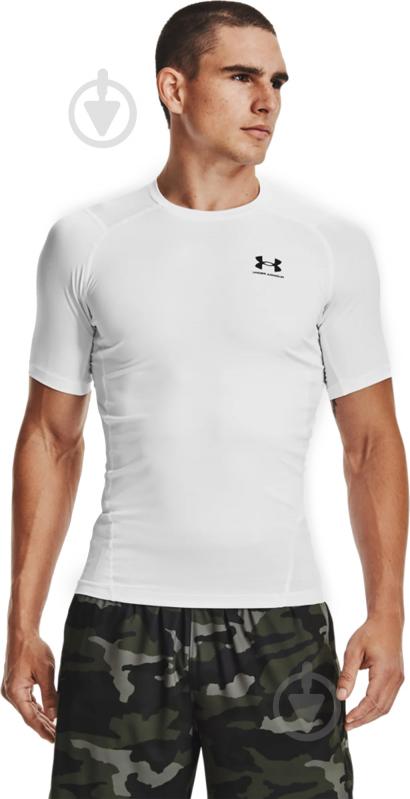 Футболка Under Armour UA HG ARMOUR COMP SS 1361518-100 р.S белый - фото 1