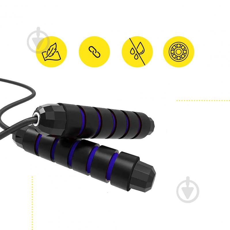 Скакалка Cornix скоростная для кроссфита Speed Rope Classic XR-0147 Black/Blue - фото 7