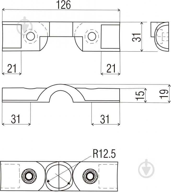 Соединение для трубы d25 R45 двойное бронза - фото 3