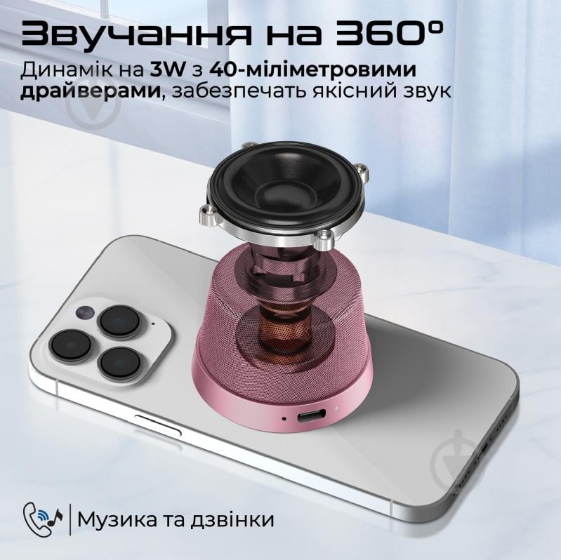 Акустична система Promate Punch pink (punch.pink) - фото 2
