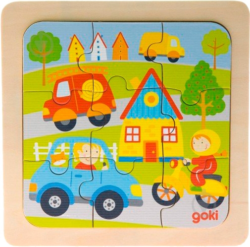 Пазл деревянный GoKi Город 57499-2 - фото 3 Пазл деревянный GoKi Город 57499-2 - фото 3