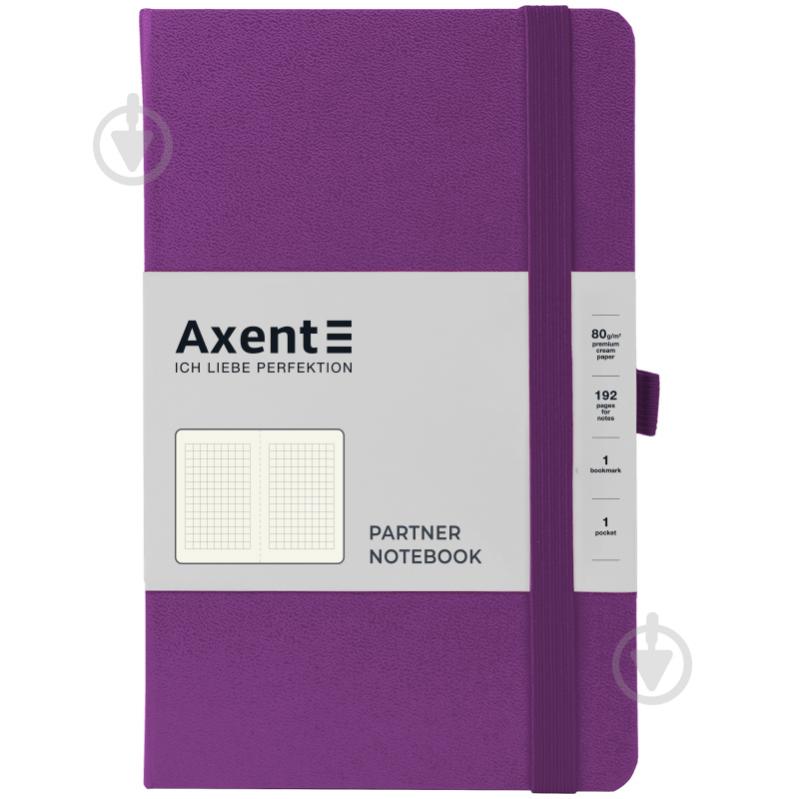 Книга для записей Axent Partner 125x195 96 лист. клетка пурпурная 8201-17-A - фото 1