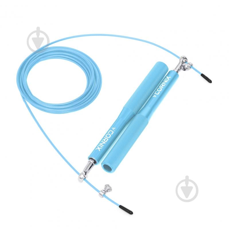 Скакалка Cornix скоростная для кроссфита Speed Rope XR-0157 Sky Blue - фото 3