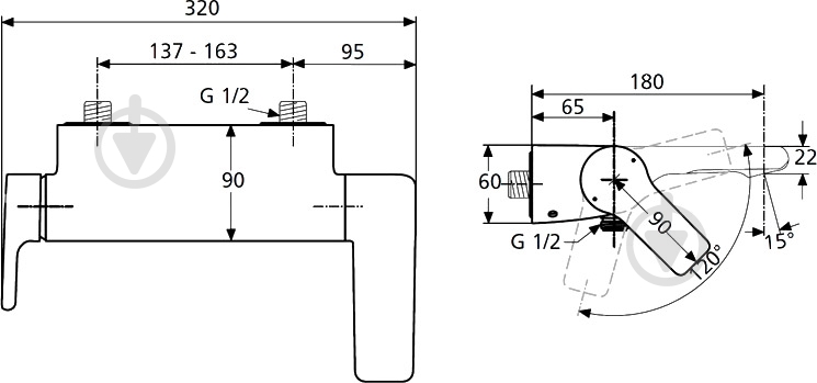 Змішувач для ванни Ideal Standard Attitude A4604AA - фото 4