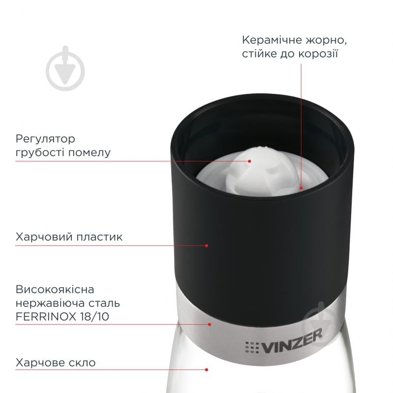 Набор мельниц для соли и перца Vinzer 50729 - фото 5