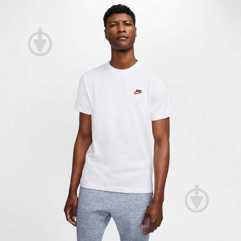 Футболка Nike M NSW CLUB TEE AR4997-100 р.L белый - фото 1 Футболка Nike M NSW CLUB TEE AR4997-100 р.L белый - фото 1