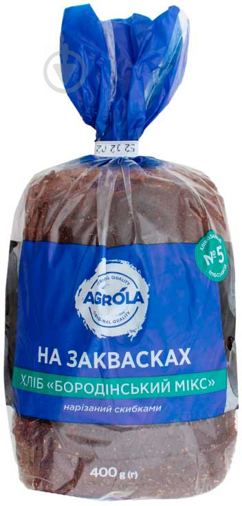 Хліб Бородінський мікс Житньо-пшенитчний різаний 0,4кг 4820182338229,48 - фото 1
