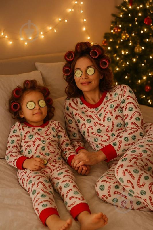 Піжама жіноча German Volf принт цукерки р. XL білий (25126) - фото 5 Піжама жіноча German Volf принт цукерки р. XL білий (25126) - фото 5