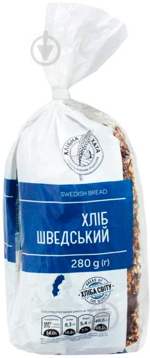 Хлеб Шведский Ржано + пшеничный 0,28кг 4820182336379 - фото 1