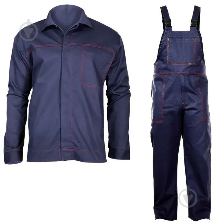 Костюм зварювальника Lahti Pro (куртка + напівкомбінезон) р. XL зріст 182 L4140334 синій - фото 3 Костюм зварювальника Lahti Pro (куртка + напівкомбінезон) р. XL зріст 182 L4140334 синій - фото 3