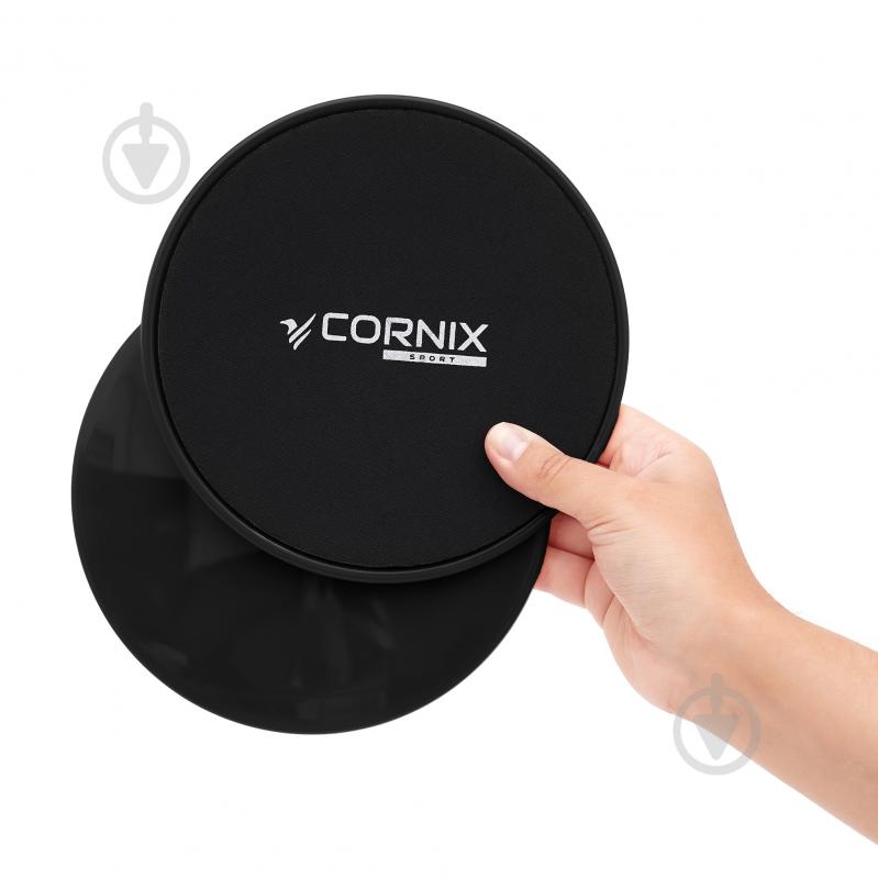 Фитнес-диски для глайдинга Cornix Sliding Disc 2 шт. XR-0178 Black - фото 3