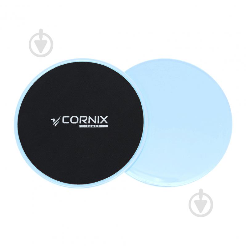 Фітнес-диск для глайдингу Cornix Sliding Disc 2 шт. XR-0179 Sky Blue - фото 1