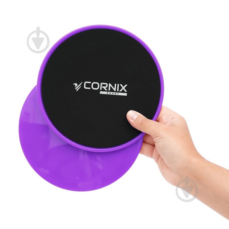 Фітнес-диск для глайдингу Cornix Sliding Disc 2 шт. XR-0181 Purple - фото 2