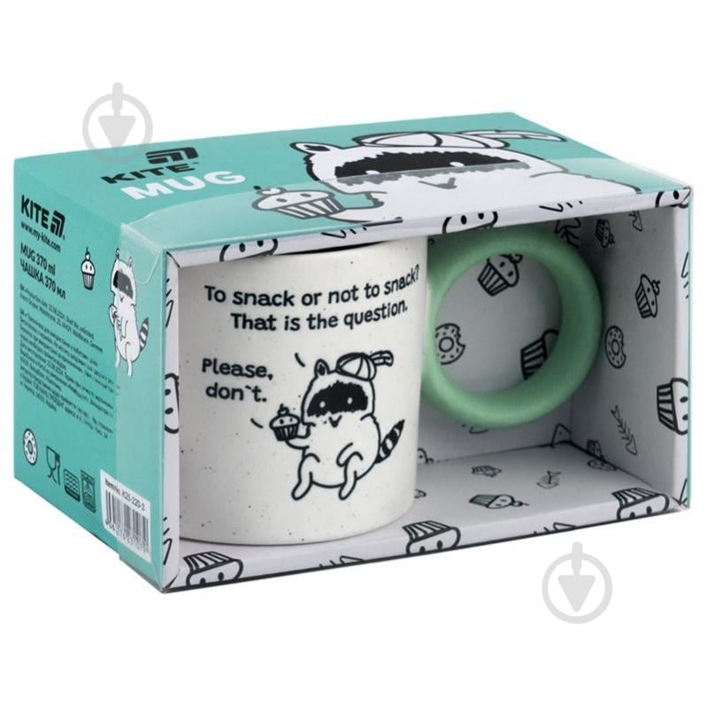 Чашка KITE 370 мл 220-3 Cupcake racoon - фото 1 Чашка KITE 370 мл 220-3 Cupcake racoon - фото 1