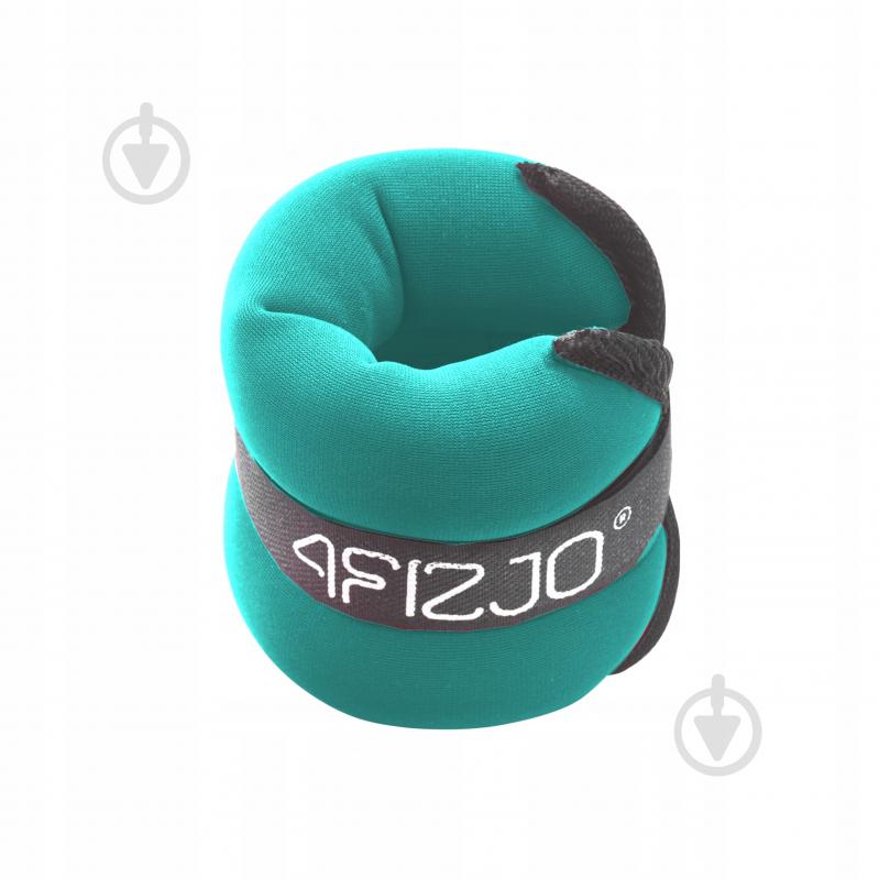 Манжети-обважнювачі 4fizjo для ніг та рук 2 x 0.5 кг Black/Turquoise (P-5907739311887) - фото 3