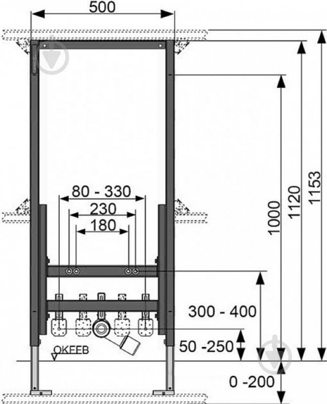 Система инсталляции TECE 9330000 + биде Villeroy & Boch Omnia Architectura 54840001 - фото 3