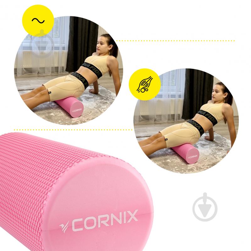 Масажний ролик Cornix EVA+ 30x15 см XR-0298 Pink - фото 8 Масажний ролик Cornix EVA+ 30x15 см XR-0298 Pink - фото 8