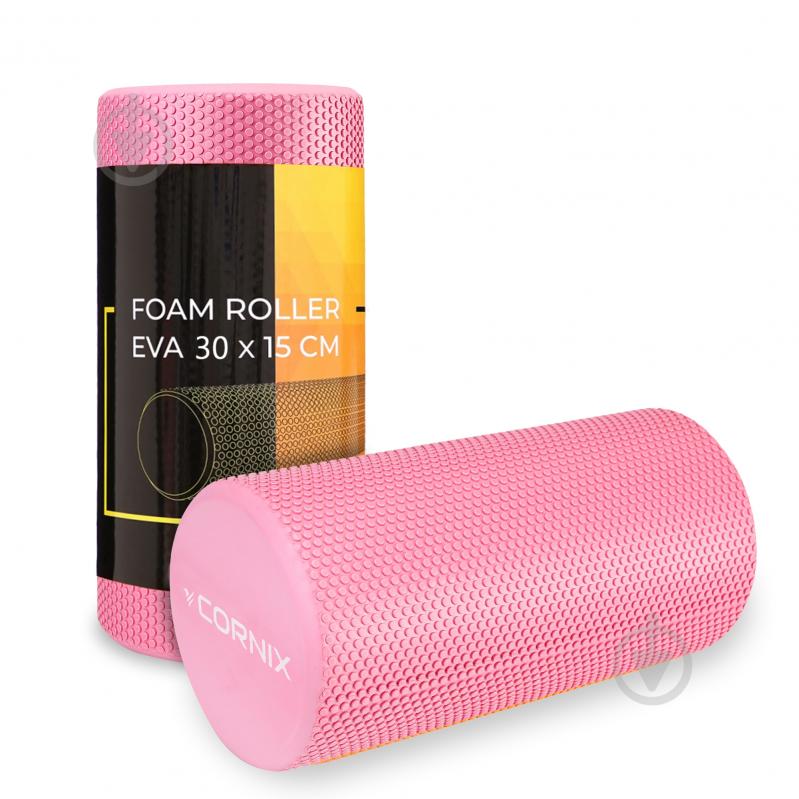 Масажний ролик Cornix EVA+ 30x15 см XR-0298 Pink - фото 1 Масажний ролик Cornix EVA+ 30x15 см XR-0298 Pink - фото 1