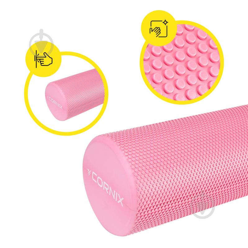 Масажний ролик Cornix EVA+ 30x15 см XR-0298 Pink - фото 2 Масажний ролик Cornix EVA+ 30x15 см XR-0298 Pink - фото 2