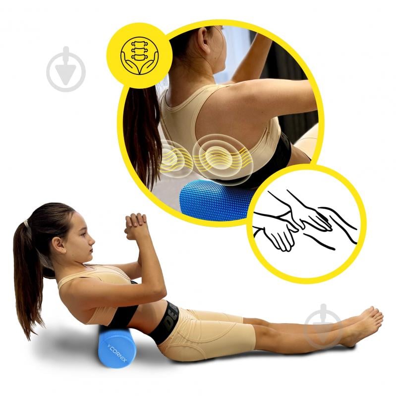 Массажный ролик Cornix EVA+ 45x15 см XR-0304 Navy Blue - фото 3 Массажный ролик Cornix EVA+ 45x15 см XR-0304 Navy Blue - фото 3